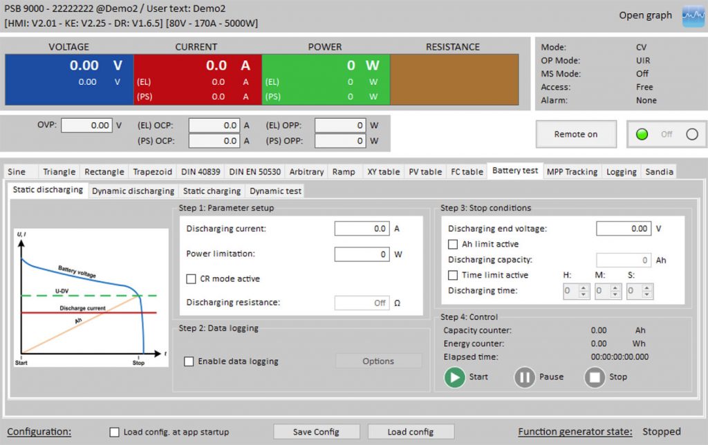 EA battery testing