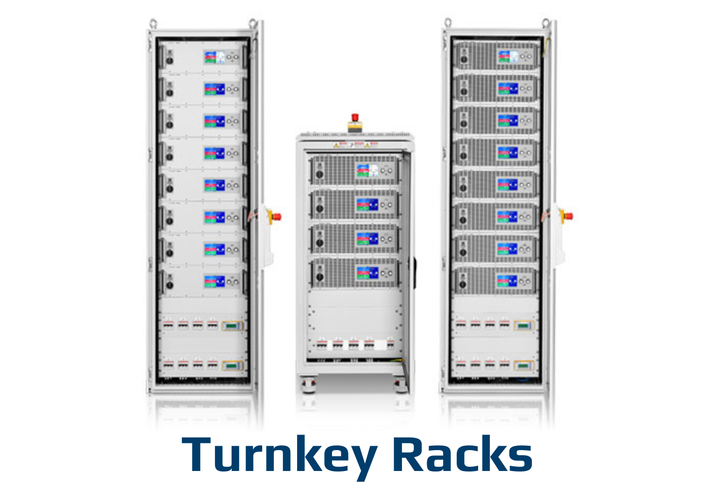 Image of EA turnkey power racks, this hover image encourages the user to learn more about the product